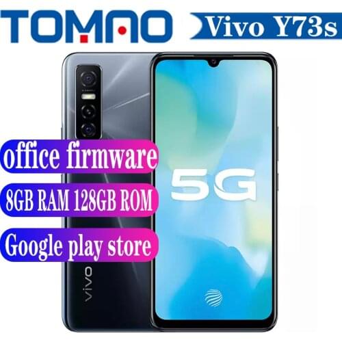Vivo Y73s 5G Mobile Phone 8GB RAM 128GB ROM Dimensity 720 Octa Core 18W 4100mAh Big Battery 48.0MP Triple Rear 6.44‘’ Android 10