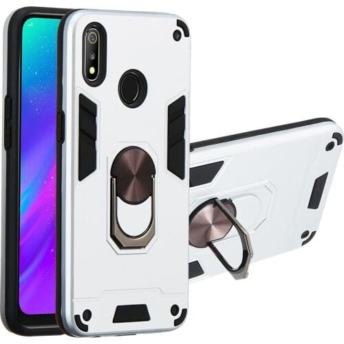 With Finger Ring Protective Armor Phone Case For OPPO Realme 2 3 6 3i XT X2 K5 5 C3 6i Q K3 X A5 A9 A11 A11X Pro Lite 2020 Cover