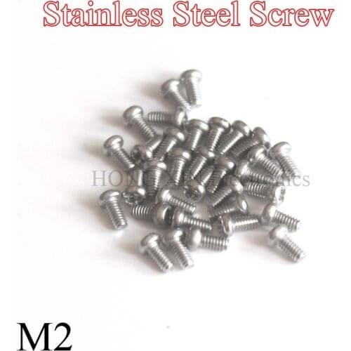 100Pcs M2 *4/5/6 Phillips Screws ISO7045 DIN7985 GB818 304 Stainless Steel Cross Recessed Pan Head PM Screws