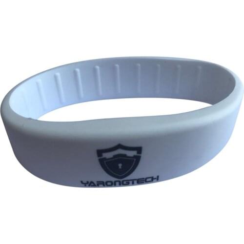 13.56MHZ ISO14443A 1K White NFC Silicone rfid wristband - 5pcs