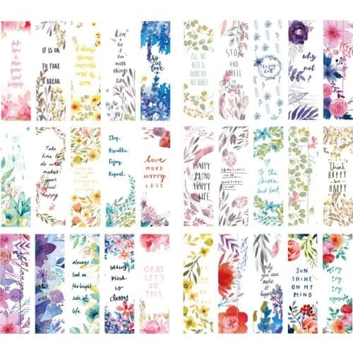 10packs Flower label plant Student Stationery Bookmark Paper Cartoon Promotional Gift Stationery message card Bookmark