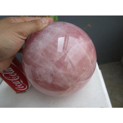 6800g (14.99 lb) Natural Rose Quartz Crystal Sphere Love Healing
