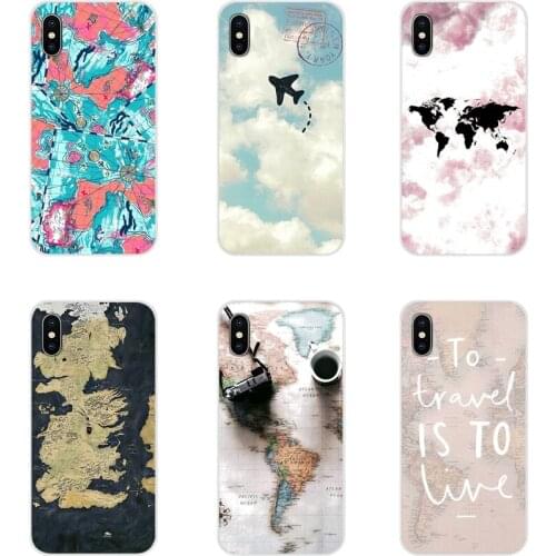 Accessories Phone Cases Covers For Samsung A10 A30 A40 A50 A60 A70 Galaxy S2 Note 2 3 Grand Core Prime World Map Travel Plans