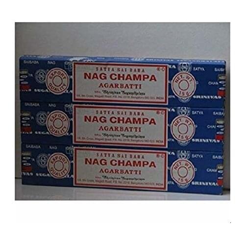 Cultival Exchange Satya Sai Baba Classic Nag Champa Agarbatti, Caja de incienso 12 cajas de 15 gramos