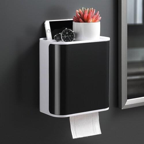 1PC Toilet Paper Holder Waterproof Wall Mounted Toilet Paper Holder Shelf Storage Box Bathroom Tool Tissue Holder