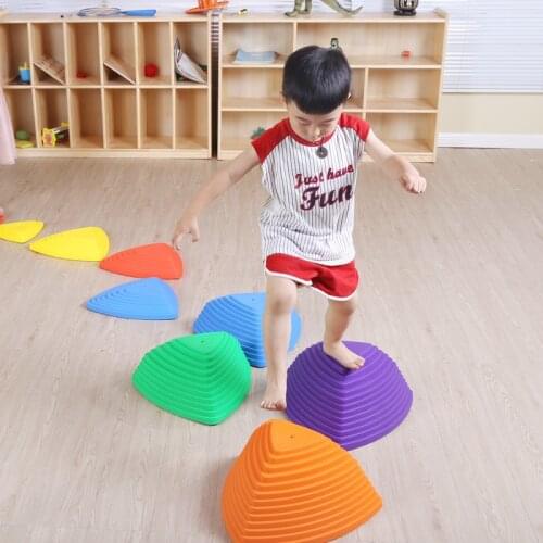 11pcs Children Stepping Stone Cross River stone Balance Training Toys Single Bridge Kids Indoor Outdoor Toys