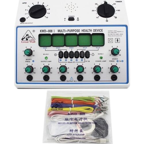 Electric Acupuncture Stimulator Machine Electrical nerve muscle stimulator 6 Channels Output Patch Massager Care KWD808-I