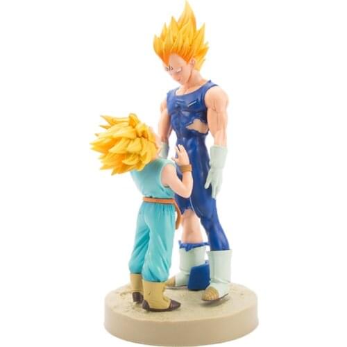 Dragon Ball Z Animation DS Scene Vegeta IV And Torankusu Super Saiya 22cm ABS Statue Majin Battle Model Desktop Collection Toys