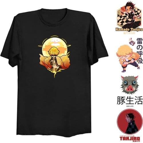 Demon Slayer Shirt Harajuku Anime Nezuko Kamado T-Shirts Tanjirou Kamado Tshirt Blade of Ghost Kimetsu No Yaiba Clothing
