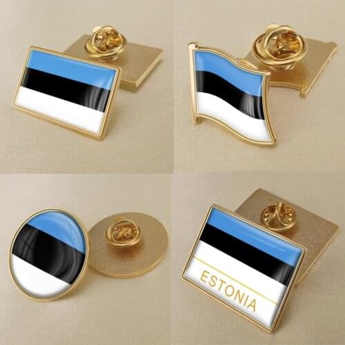 Coat of Arms of Estonia/Estonian Flag National Emblem Brooch/Badges/Lapel Pins
