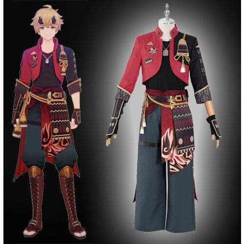 Game Genshin Impact Cosplay Costumes Thoma Chief Retainer of the Kamisato Clan Cosplay Costume Uniforms Clothes Suits Outfits