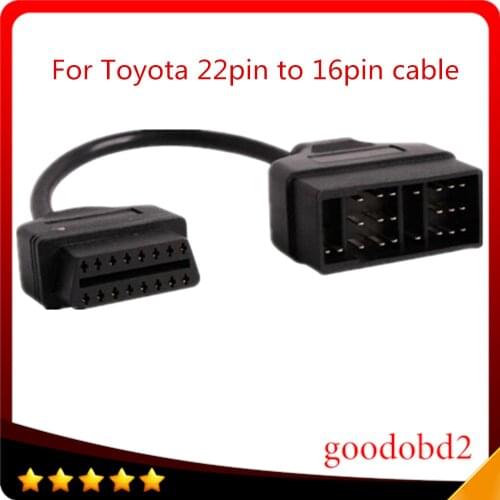 For Toyota OBD Connect 22 Pin 22pin Male to OBD2 OBDII DLC 16 Pin 16pin Female Connection Adapter Cables Diagnostic car cable