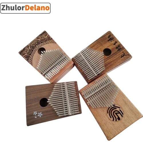 Kalimba 17 Keys Thumb Piano Pocket Size Beginners Friendly Supporting Bag and Keyboard Musical Instrument