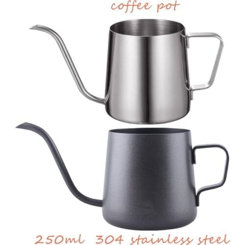 250Ml Long Narrow Spout Coffee Pot Gooseneck Kettle Thicked 304Stainless Steel Hand Drip Kettle Pour Over Coffee And Tea Pot