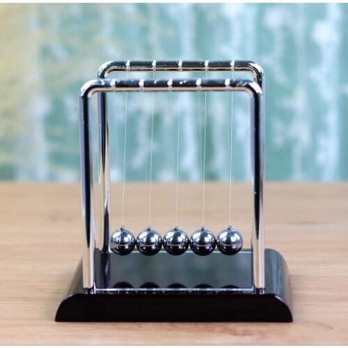 Square Newton Pendulum Balls Balance Pool Physical Science Pendulum Steel Balance Ball Metal Model Craft Kids Gifts Desk Decor