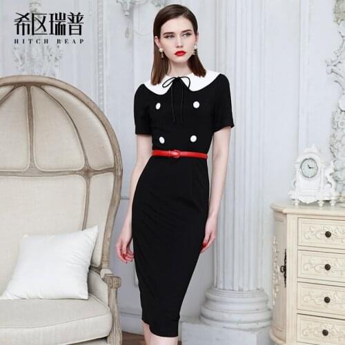 Lightweight And Luxurious Dress With High-End Retro Style Short Sleeve 2021 Spring And Autumn Hepburn Style, Small Black Skirt