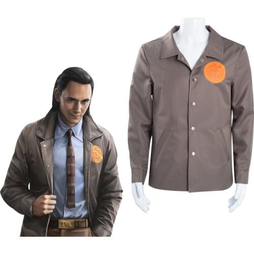 Loki Cosplay Costume Time Variance Authority Coat Halloween Carnival Suit