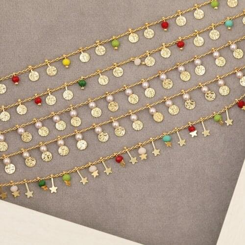 HAOSAW 1M/Lot Jewelry Accessories/Necklace & Bracelet Parts/Hand Made/Multi Colors/DIY/Jewelry Findings Components/Copper Chains