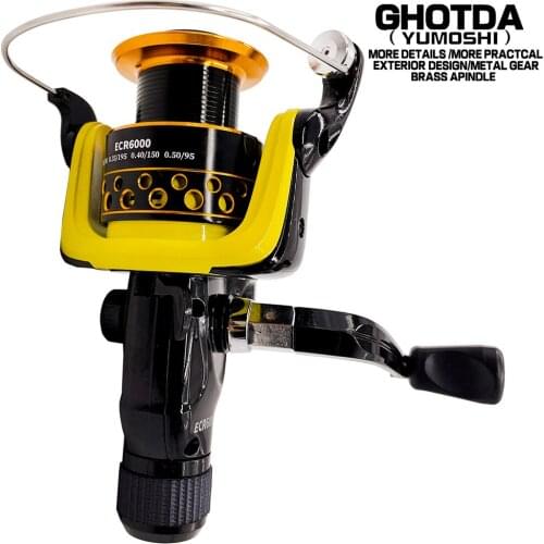 Metal Spool Spinning Fishing Reel Saltewater Carp Fishing Reel Rear Brake Speed ratio 5.2:1