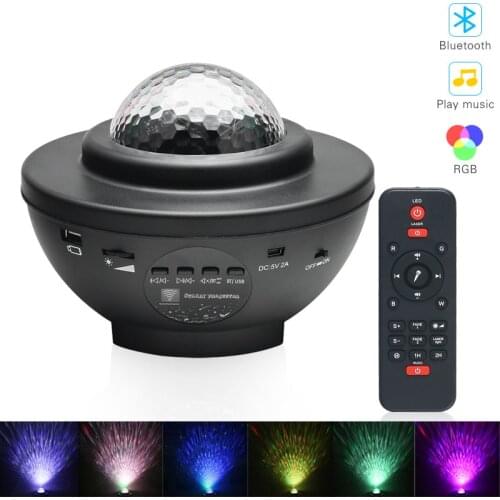 Colorful Star Projector Ocean Weave Night Light Bluetooth Speaker USB Perfect for Bedroom Home Ceiling Theatre Baby Kids Adults