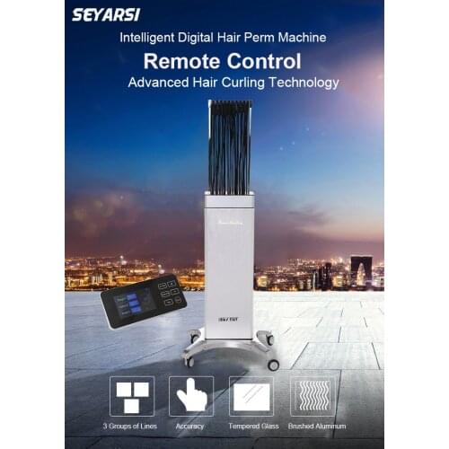 New 24V remote controlled hair perm machine, digital hair perm machine, salon machine, Advanced Version, silver color