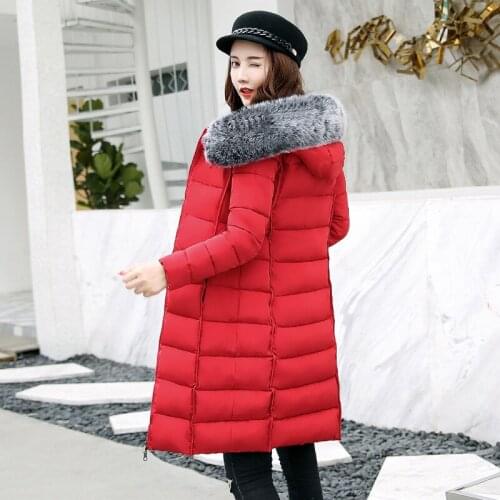 Cotton-padded Time-limited Polyester Clothes 2019 Winter New Will Code Even Cap All-match Long Heavy Seta Cotton Loose Coat