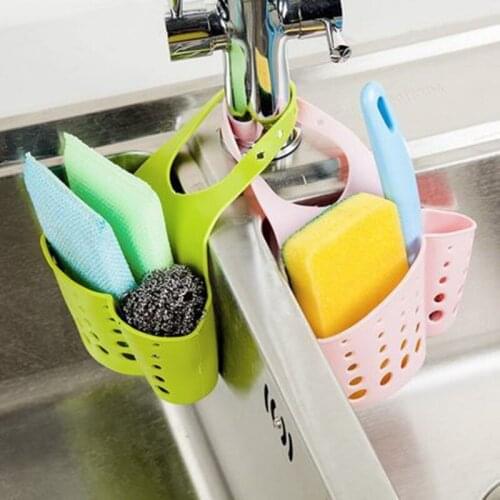 Portable Basket Kitchen Hanging Drain Basket Bag Bath Storage Tools Sink Shelving Bag Holder for Kitchen Accessories Supplies