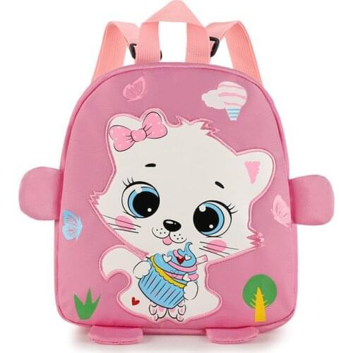 Lovely Cat Childrens Backpack 2-3 years boys& girls cute children kindergarten School Bags for Girls Boys