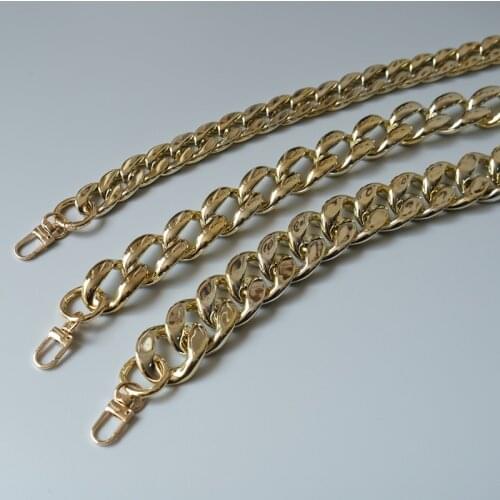 New Fashion Woman Handbag Accessory Chain Detachable Replacement Luxury Gold Acrylic Strap Women Shoulder DIY Solid Resin Chain