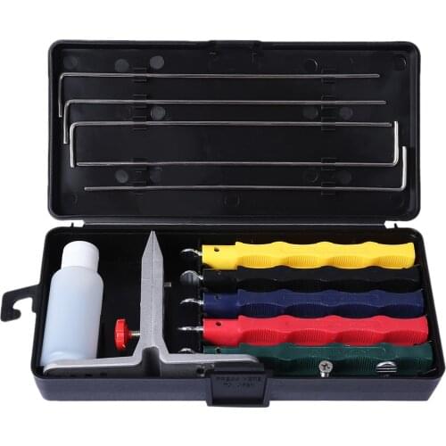 Portable Profession Knife Sharpener Kit 5 Whetstone Sharpen System Grindstone Kitchen Tool Household Knife Sharpener Multi-Tools