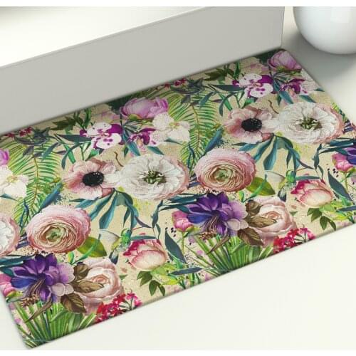 Modern Flower Mat Daisy Carnation Stair Floor Painting Area Rugs Home Living Bath Doormat Decor Print Anti Slip Carpet