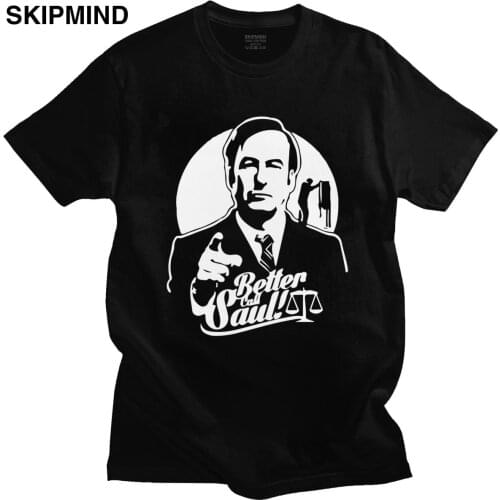 Stylish Better Call Saul Tee Tops Mens Short Sleeved Goodman Drama Legal TV Show T Shirts Fitted Soft Cotton Tshirt Clothing