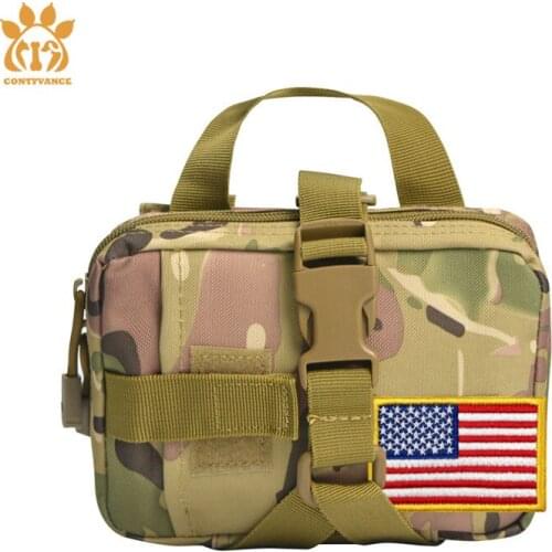 Dog Harness Tactical Package Multifunction Tactical First Aid Pouch Medical Bag Durable Nylon Material With a Variety of Velcro