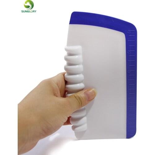 Pizza Dough Scraper Cutter With Scale Cake Bread Slicer Blade Pastry Spatulas Smoother Polisher Icing Comb Set Baking Tools