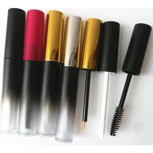 50pcs/lot 3.5ml Injection Lip Gloss Tube 4ml Dull Polish Eyeliner Container Silver Plating Eyelash Tube Empty Mascara Storage