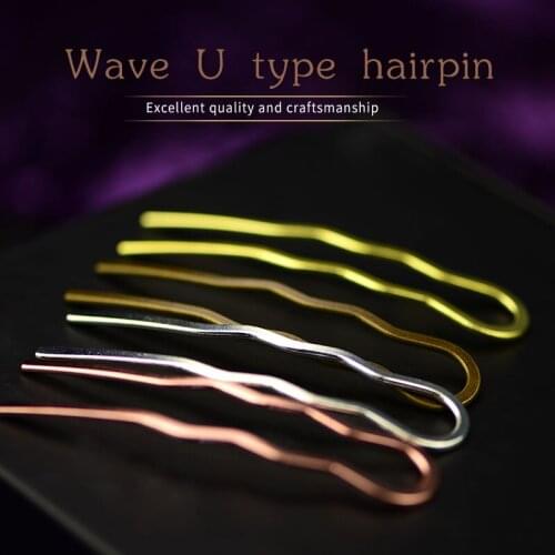 Wave U hairpin DIY Tiaras Copper Hairpins Hair Sticks Pin Barrette Hair Comb Blank Base For Jewelry