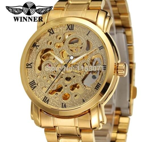 WRG8047M4G2 new luxury skeleton Winner Automatic for men watch factory stainless steel bracelet free shipping with gift box