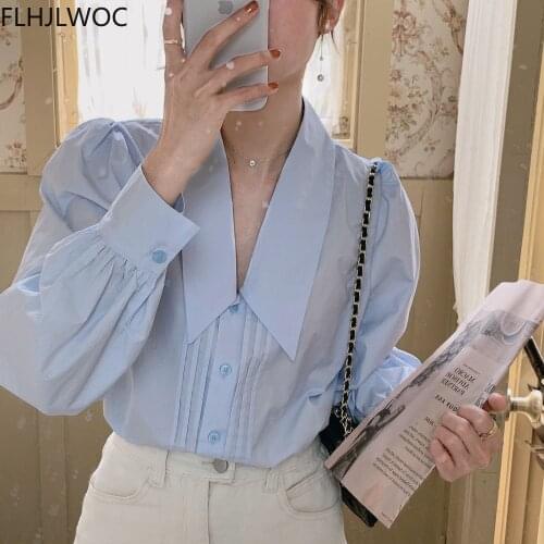 Spring Autumn Basic Wear Elegant Formal Office Lady Women Tops Blusas Single Breasted Button Solid White Shirts