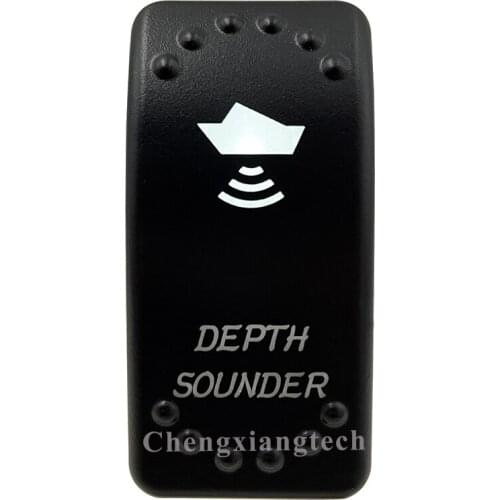 12v/24v Car Boat DEPTH SOUNDER Rocker Switch White Led Light 3 pin spst on-off Replacement for Carling ARB STYLE Waterproof IP66