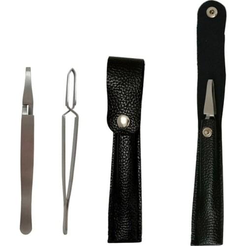 New 2 In 1 Pet Flea Treatment Tick Removal Tool Set Dog Lice Flea Fork Tweezers Clip For Dog Cat Supplies