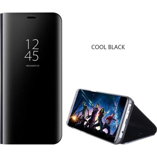 2019 TOP Smart Mirror Case For Samsung S10 S9 S10e S8 Vertical View Flip case for S10plus S8plus S9Plus case DHL Free 50pcs