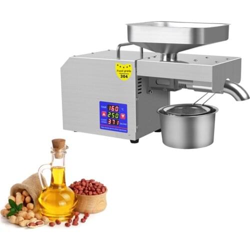 2021 LED Digital Oil Press Stainless Steel Temperature Control Sesame Oil Peanut Butter Oil Press 110V/220V Home Business