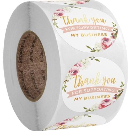 50-500pcs Thank You Stickers Seal Labels for Your Order Supporting My Business Wedding Party Envelope Supplies Stationery