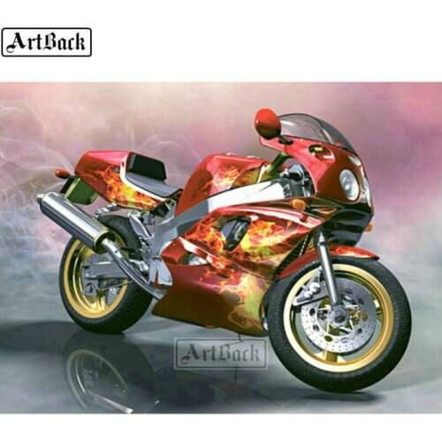 5d diamond painting motorcycle full square landscape diy 3d round diamond mosaic embroidery sticker Christmas gift