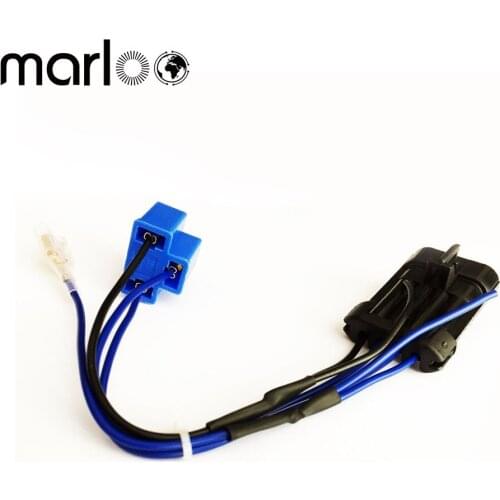Marloo Motorcycle Accessories 7 inch LED Headlight Wire Harness Adapter 4Pins