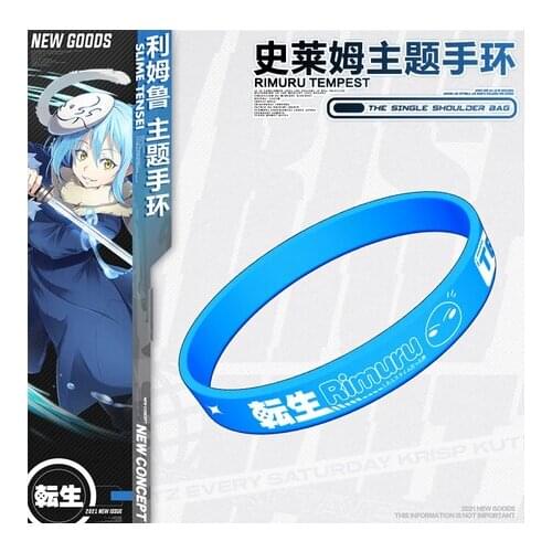 Anime That Time I Got Reincarnated as a Slime Silica Gel Sports Bracelet Men Women Fashion Wristband Hand Chain Accessories Gift