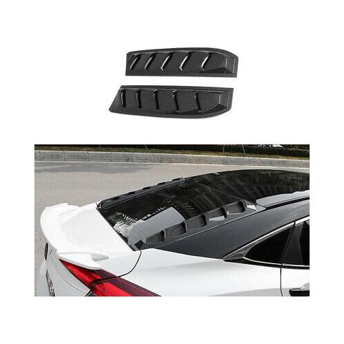 Carbon Fiber Rear Window Louver Shutter Cover For Honda Civic Sedan 2016-2020