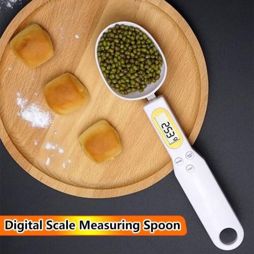 300g/0.1g Digital Measuring Spoons LCD Kitchen Measuring Spoon Electronic Spoon Weight Volumn Food Scale for Milk powder flour