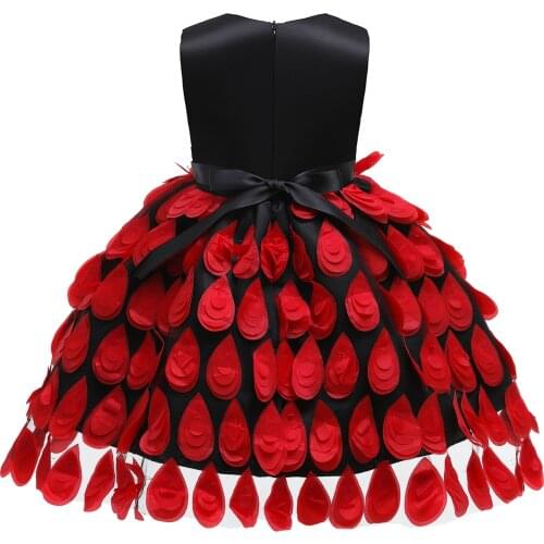 Ma&Baby 2-10Y Children Kid Girls Tutu Dress Bow Tulle Party Birthday Party Dresses Valentines Day Costume Christmas DD43