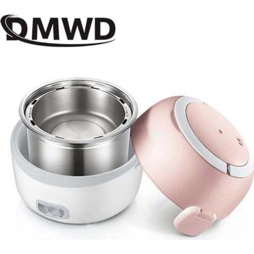 EDTID MINI Rice Cooker Thermal Heating Electric Lunch Box 2 Layers Portable Food Steamer Cooking Container Meal Lunchbox Warmer